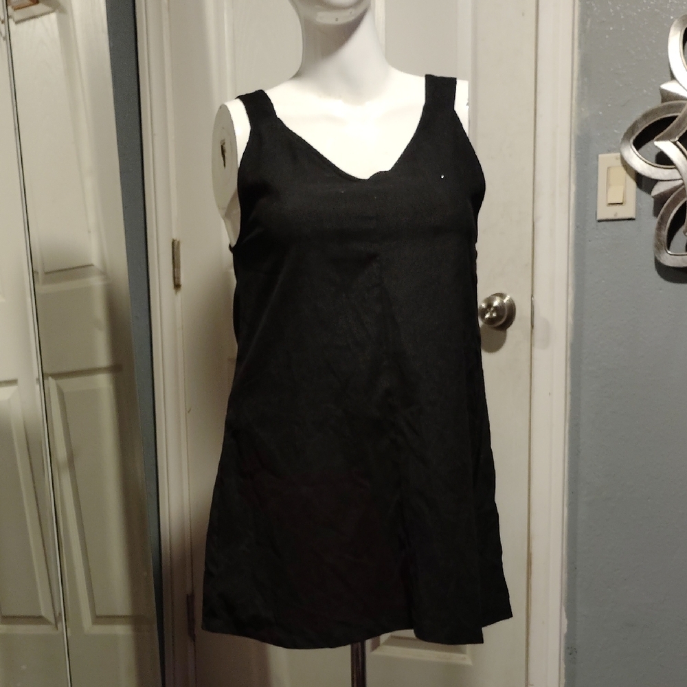 Elegant Black Sleeveless Tank Dress